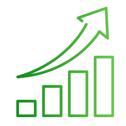 上昇するアイコン